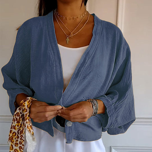 💥2025 Nové Plus velikost dámské letní Batwing rukávy Cardigan