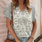 Úchvatný květinový top s výstřihem do V ve stylu boho