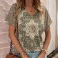 Úchvatný květinový top s výstřihem do V ve stylu boho