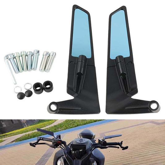 1 pár nastavitelných otočných zpětných zrcátek pro motocykly